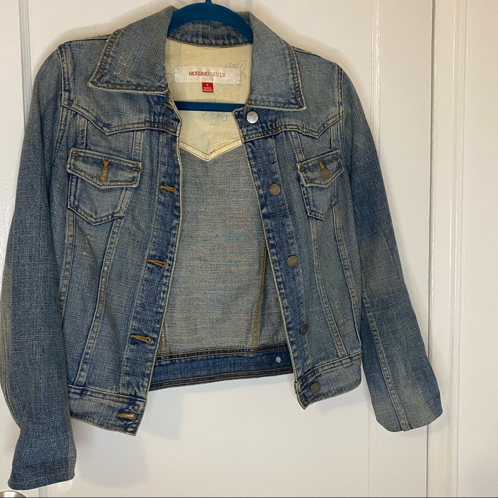Mossimo denim distressed jean jacket